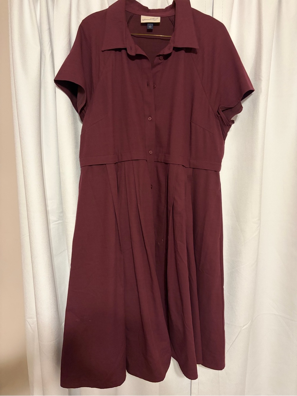 Universal Thread Wine Button-Front Midi Dress